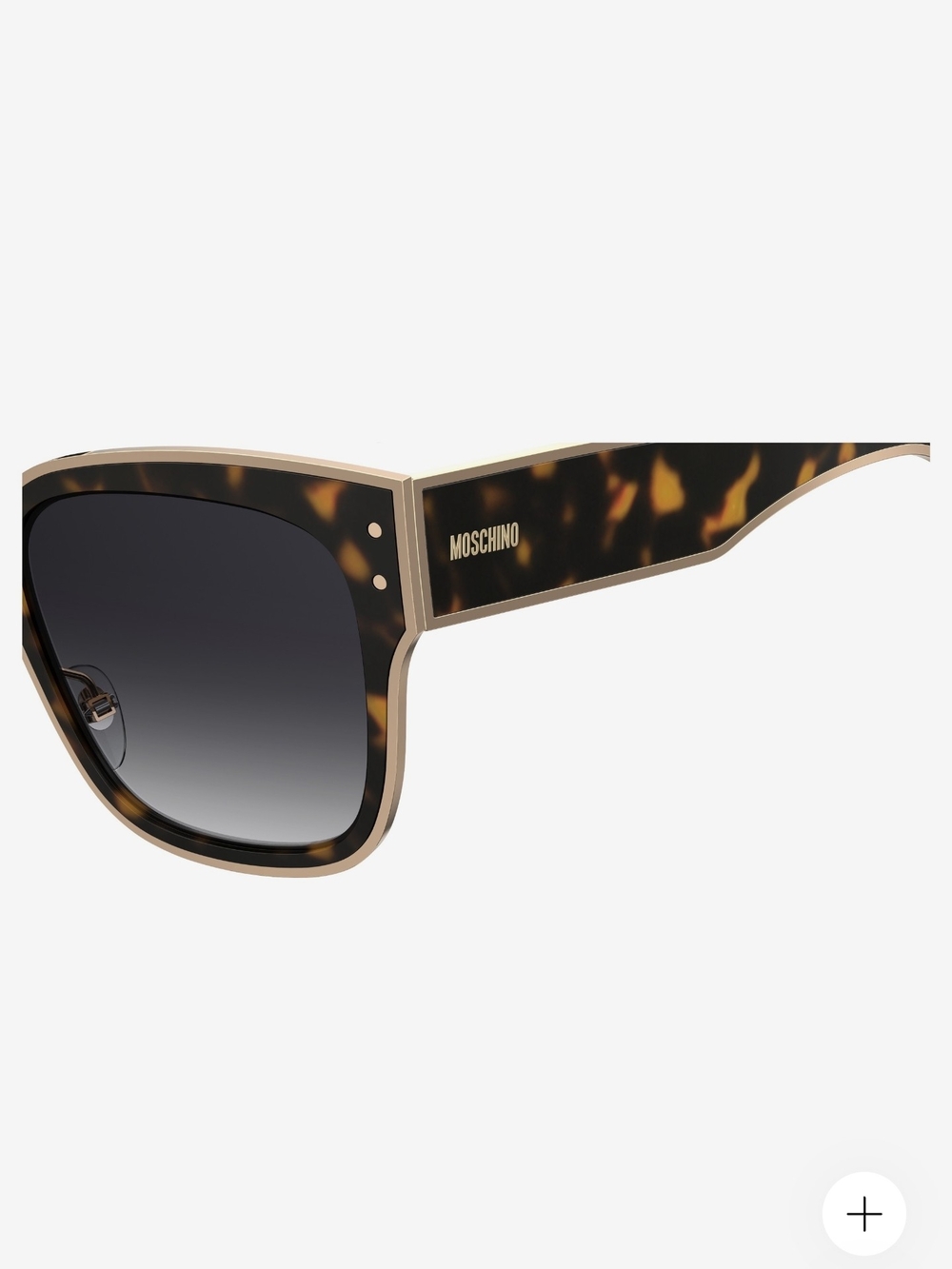Moschino Tortoiseshell Square Sunglasses - Black/Brown